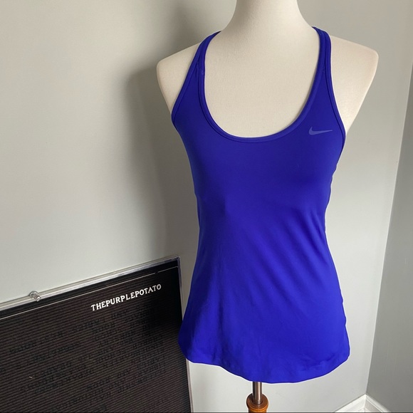 Nike Tops - Nike Royal Blue Dri-Fit Racerback Athletic Tank Top Size M